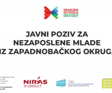 JAVNI POZIV ZA NEZAPOSLENE MLADE U ZAPADNOBAČKOM OKRUGU
