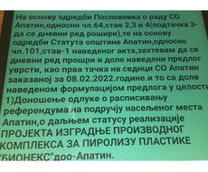 Predat ZAHTEV za dopunu dnevnog reda, traži se REFERENDUM O Bionexu