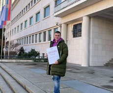 PRIZNANjE za APATINSKOG SREDNjOŠKOLCA Nikolu Popovića od strane Vlade APV