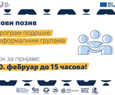 Finansijska i mentorska podrška neformalnim grupama u projektima stvaranja bolje zajednice